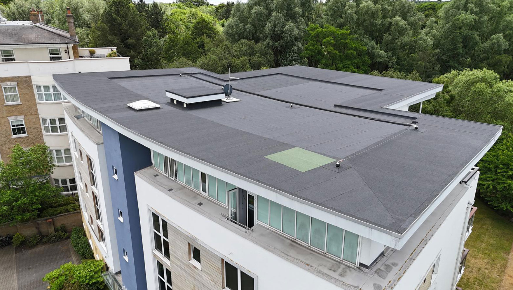 Cressswell Drive, block felt roof replacement
